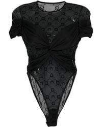 Marine Serre - Draped Jersey Bodysuit - Lyst