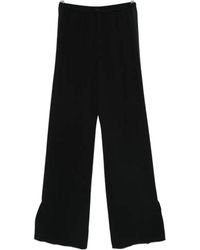 forte_forte - Split-Hem Trousers - Lyst