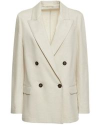 Brunello Cucinelli - Lapel Long-Sleeved Suit Jacket - Lyst