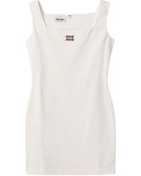 Miu Miu - Mini-Robe En Jersey - Lyst