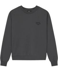 A.P.C. - Logo Embroidered Crewneck Sweatshirt - Lyst