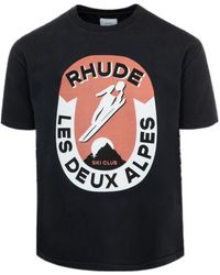 Rhude - Logo Printed Crewneck T-Shirt - Lyst