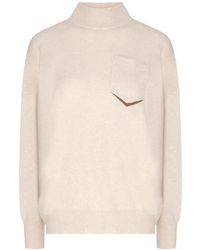 Brunello Cucinelli - Bead-Detail Knitted Cashmere Sweater - Lyst