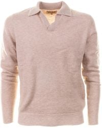 MC2 Saint Barth - Long-Sleeved Knitted Polo Shirt - Lyst