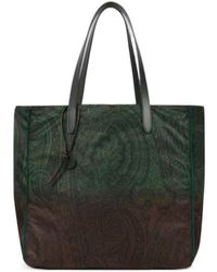 Etro - Unfold Me Nylon Tote Bag With Degradé Arnica Motif - Lyst