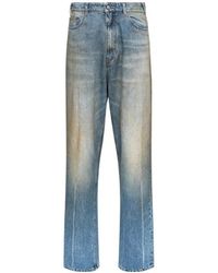 MM6 by Maison Margiela - Logo Patch Straight-Leg Jeans - Lyst