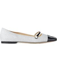 Jimmy Choo - Elisa Leather Ballerina Shoes - Lyst