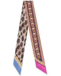 Etro - Geometric Motif Printed Paisleyina Scarf - Lyst