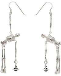 Vivienne Westwood - Skeleton-Pendant Hooked Earrings - Lyst