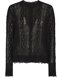 Alanui - Distressed Knitted Jumper - Lyst