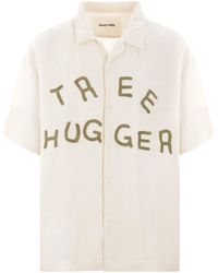 STORY mfg. - Greetings Appliqué-Lettering Shirt - Lyst