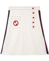 Gucci - Interlocking G A-Line Skirt - Lyst