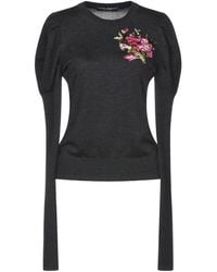 Dolce & Gabbana - Charcoal Sweater Virgin Wool, Viscose, Polyester, Polyamide - Lyst