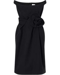Magda Butrym - Floral-Appliquéd Off-The-Shoulder Cotton Midi Dress - Lyst