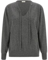 Dries Van Noten - Towie Lace V-Neck Knitted Sweater - Lyst