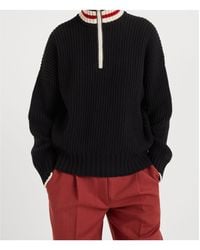 Brunello Cucinelli - Striped Ribbed Knit Cashmere Sweater - Lyst