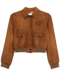 Miu Miu - Patch Pocket Copped Jacket - Lyst