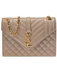Saint Laurent - Matelassé Envelope Medium Shoulder Bag - Lyst