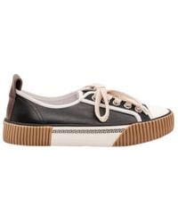 Versace - Round-Toe Lace-Up Sneakers - Lyst