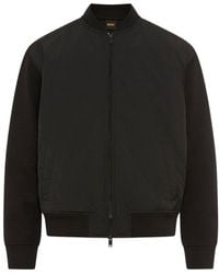 BOSS - Logo-Patterned Bomber Casual Jacket - Lyst