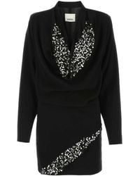 Isabel Marant - Lazeli Embellished V-Neck Mini Dress - Lyst
