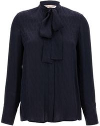 Valentino - Toile Iconographe Jacquard Long-Sleeved Blouse - Lyst