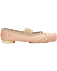 MM6 by Maison Margiela - Anatomic Numbers-Motif Square-Toe Ballerina Shoes - Lyst