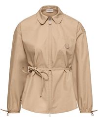 Moncler - Logo Patch Zipped Shirt - Lyst