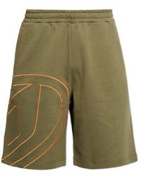 DIESEL - P-Crow Megoval Maxi D Logo Sweat Shorts - Lyst
