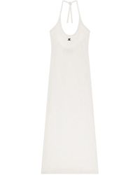 Courreges - Halter Neck Spaghetti Strap Maxi Dress - Lyst