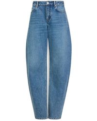 Alaïa - Round Wide-Leg Jeans - Lyst