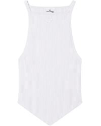 Courreges - Pointy Ribbed Tank Top - Lyst