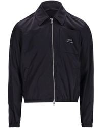 Ami Paris - Ami	Paris Logo-Lettering Zip-Up Bomber Jacket - Lyst