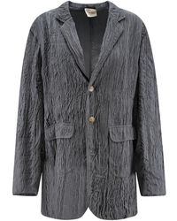 Alysi - Textured Single-Breasted Blazer - Lyst