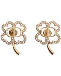 Dior - Cd Shiny Clover Earrings - Lyst