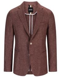 BOSS - Single-Breasted Blazer - Lyst