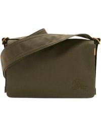 Burberry - Ekd Motif Trench Gabardine Crossbody Bag - Lyst