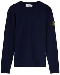 Stone Island - Logo Patch Crewneck Jumper - Lyst