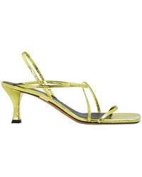 Proenza Schouler - Square-Toe Strappy Heeled Sandals - Lyst
