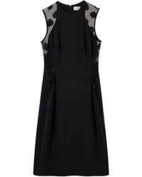 Stella McCartney - Polka-Dot Mesh-Panel Mini Dress - Lyst