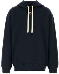 Marine Serre - Logo Embroidered Drawstring Hoodie - Lyst