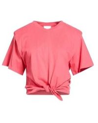 Isabel Marant - Solid Color Bow Short Sleeve T-Shirt - Lyst