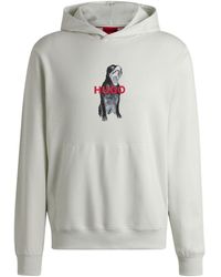BOSS - Animal Graphic Hoodie - Lyst