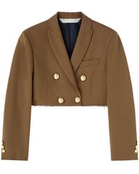 Palm Angels - Raw-Cut Hem Cropped Jacket - Lyst