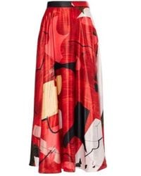 ROKSANDA - Ameera Printed Satin Maxi Skirt - Lyst