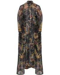 Etro - Pleated Printed Maxi Dress - Lyst