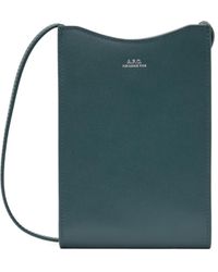 A.P.C. - Logo-Print Messenger Bag - Lyst