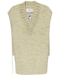 Maison Margiela - V-Neck Knitted Tank Top - Lyst