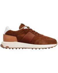 Tod's - Panelled Lace-Up Sneakers - Lyst