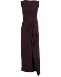 Roland Mouret - Draped Sleeveless Midi Dress - Lyst